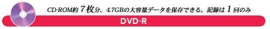 DVD-RFCD-ROMVA4.7GB̑eʃf[^ۑłBL^͂P̂