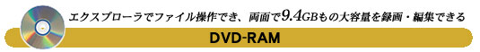 DVD-RAMFGNXv[Ńt@CłAʂ9.4GB̑eʂ^EҏWł
