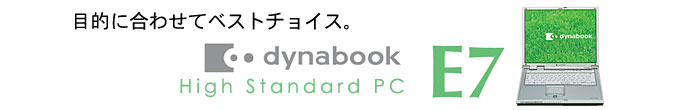ړIɍ킹ăxXg`CXBHigh Standard PC dynabook E7