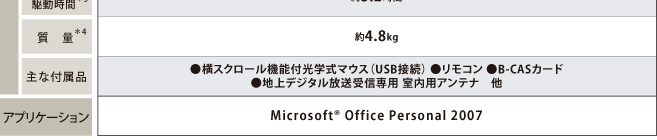 Qosmio G40・主要スペック