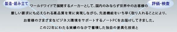 製造・組み立て〜評価・検査