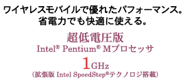 CXoCŗDꂽptH[}XBȓd͂łKɎgBdIntel(R) Pentium(R) MvZbT 1GHz igIntel SpeedStep(R)eNmWځj