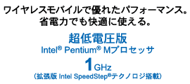 CXoCŗDꂽptH[}XBȓd͂łKɎgBdIntel(R) Pentium(R) MvZbT1GHzigIntel SpeedStep(R)eNmWځj